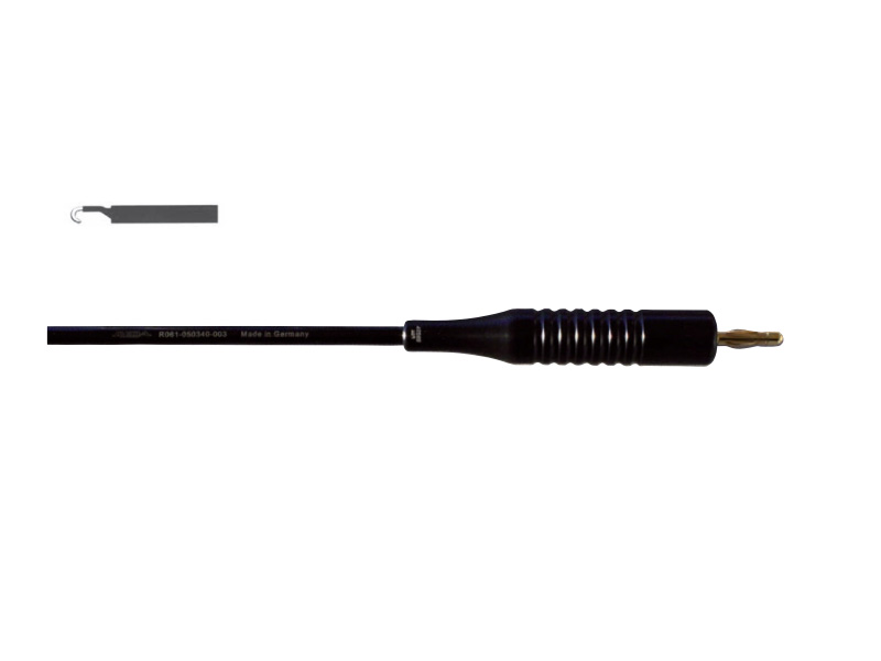 Electrod HOOK, monopolar, forma J, conector HF, D5mm, L340mm 