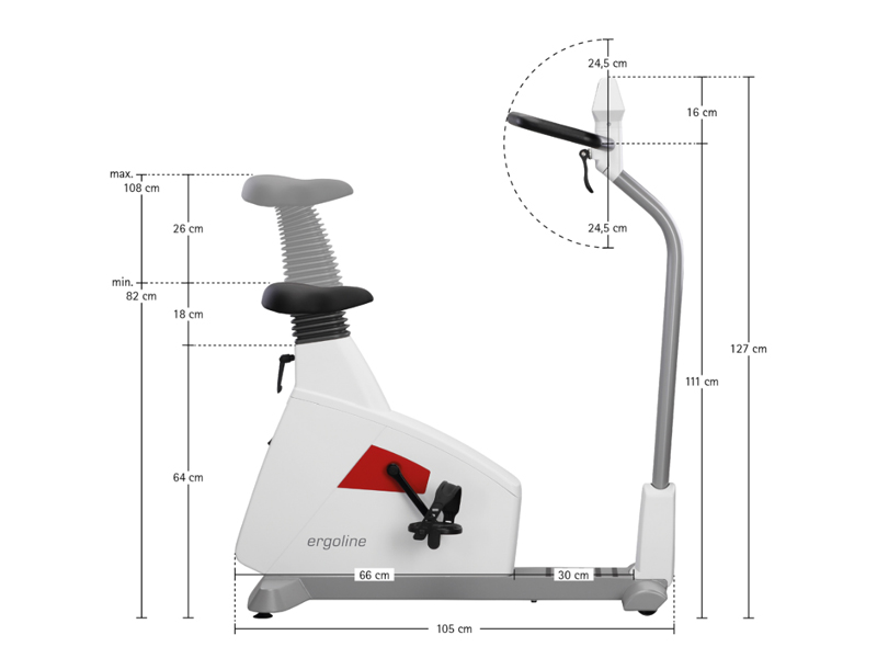 Cicloergometru ERGOSELECT 4, pentru cardiologie 