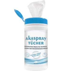 Cutie-dispenser servetele dezinfectante AKASPRAY, set 100 buc 