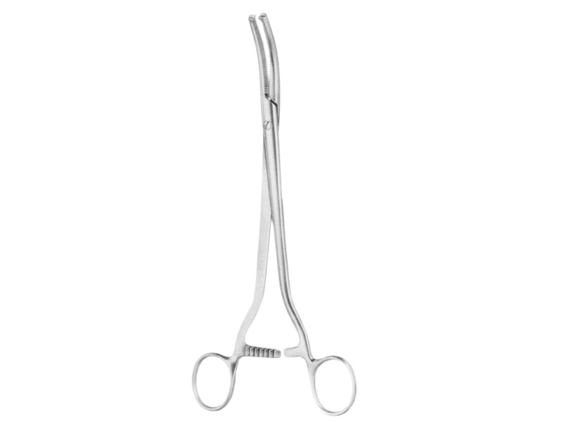 Pensa histerectomie WERTHEIM, curba, 1x2dinti, L23.5cm 