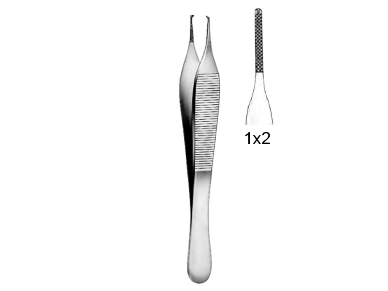 Pensa chirurgicala ADSON, 1x2 dinti, L12cm 