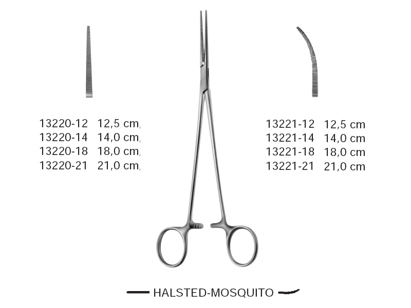 Pensa hemostatica HALSTED-MOSQUITO, dreapta  L12.5cm